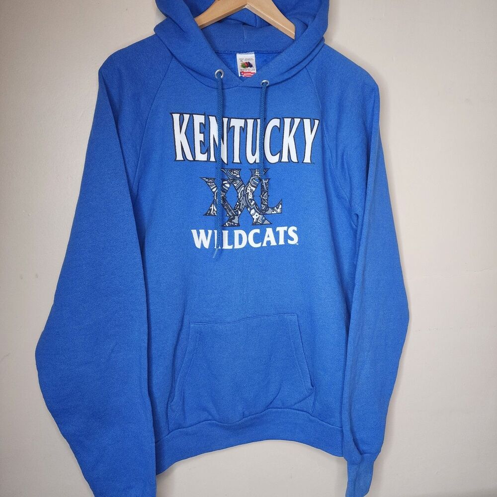Vintage 90s Kentucky Wildcats Hoodie Mens XL USA Made College Basketball - Picture 6 of 9